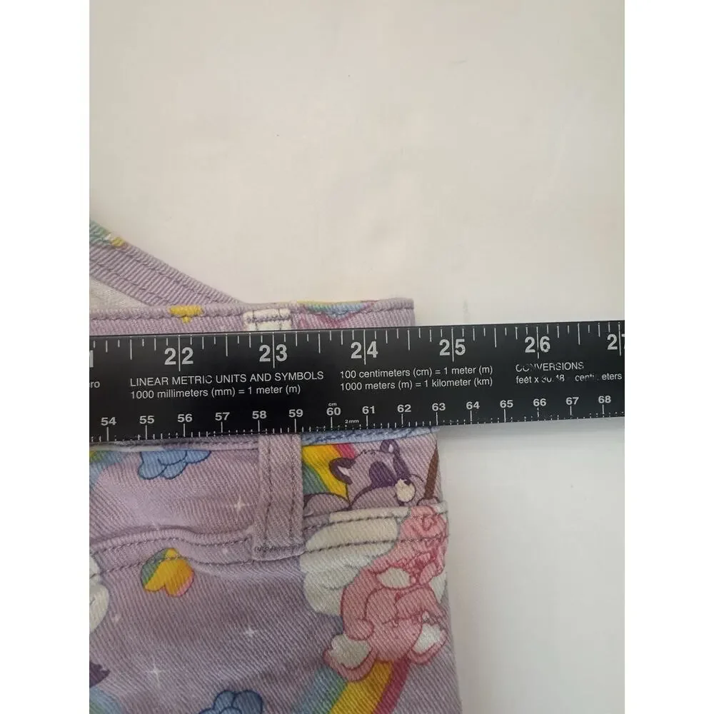 Hot Topic Care Bears Plus Size 4 Shortalls Overalls Rainbow Purple - Picture 8 of 8